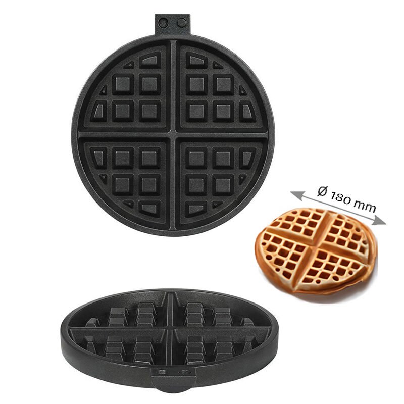 Omake Waffle Yuvarlak Kalıp Takımı, Çapı 18 Cm