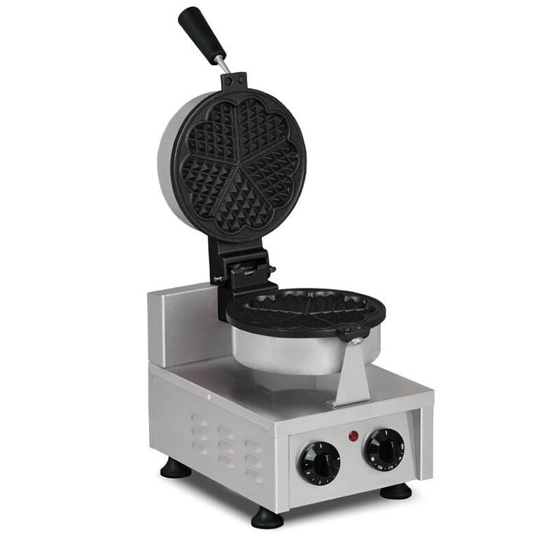 Omake WFL11 E12 Manuel Zamanlayıcılı Tekli Waffle Makinesi, Çiçek Model, Kalıp Çapı 17 Cm, Elektrikli