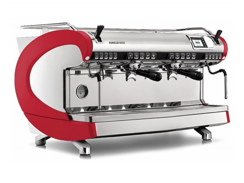 Nuova Simonelli Aurelia Wave Tam Otomatik Espresso Kahve Makinesi, 2 Gruplu, Kırmızı