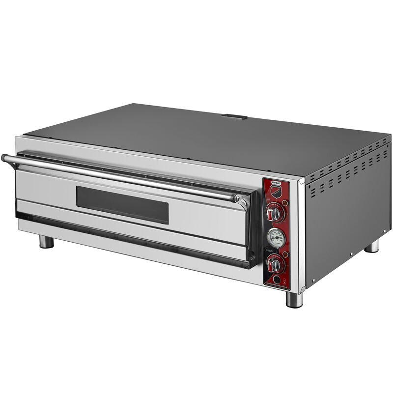 Silverinox Tek Katlı Elektrikli Pizza Fırını, 6 Pizza Kapasiteli, 92x62 cm